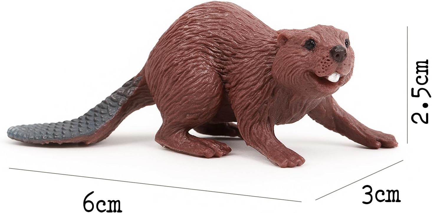 Canadian Beaver Figurines, 2-Piece