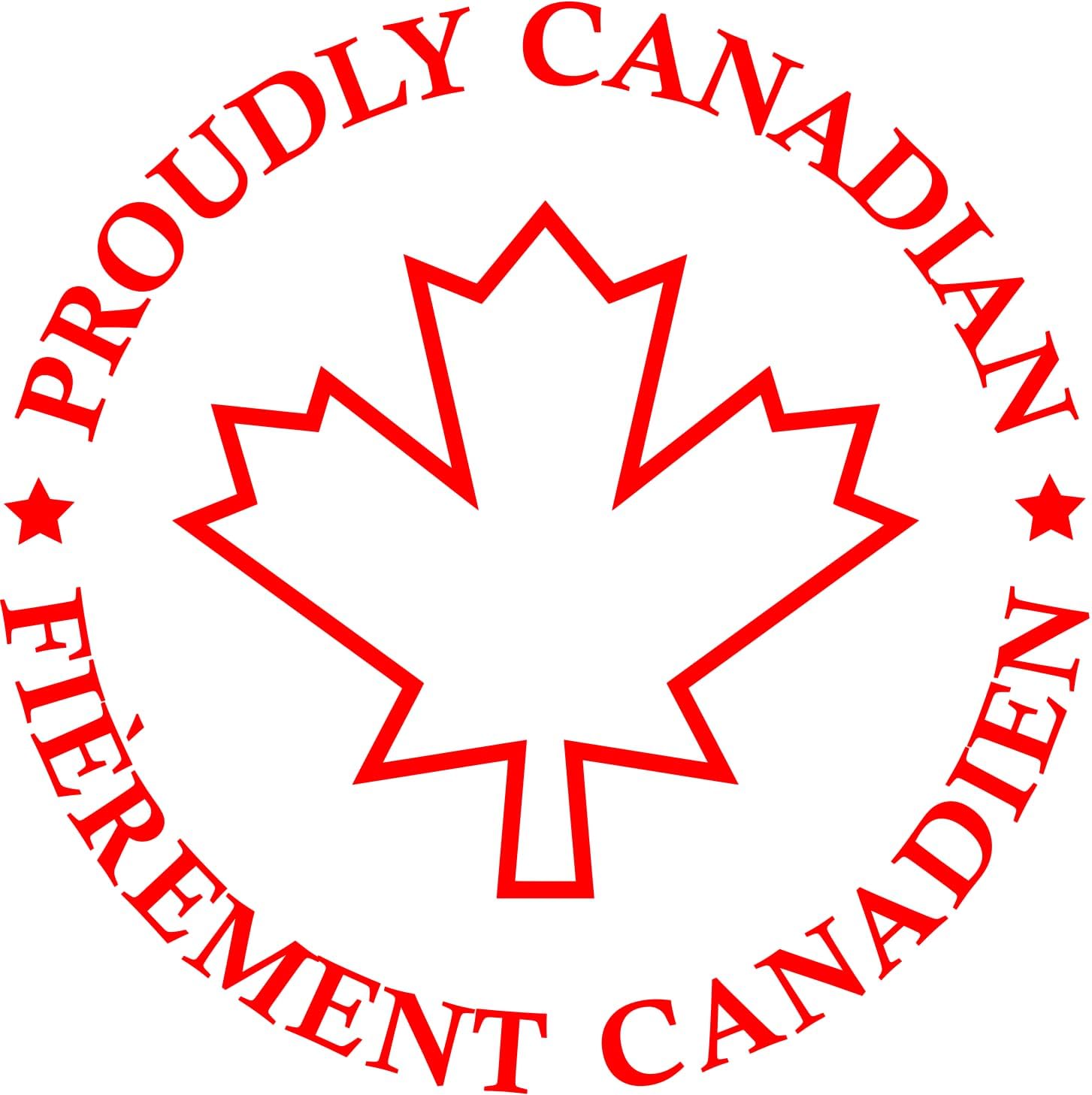 Proudly Canadian Stamp, 42mm Pre-Inked