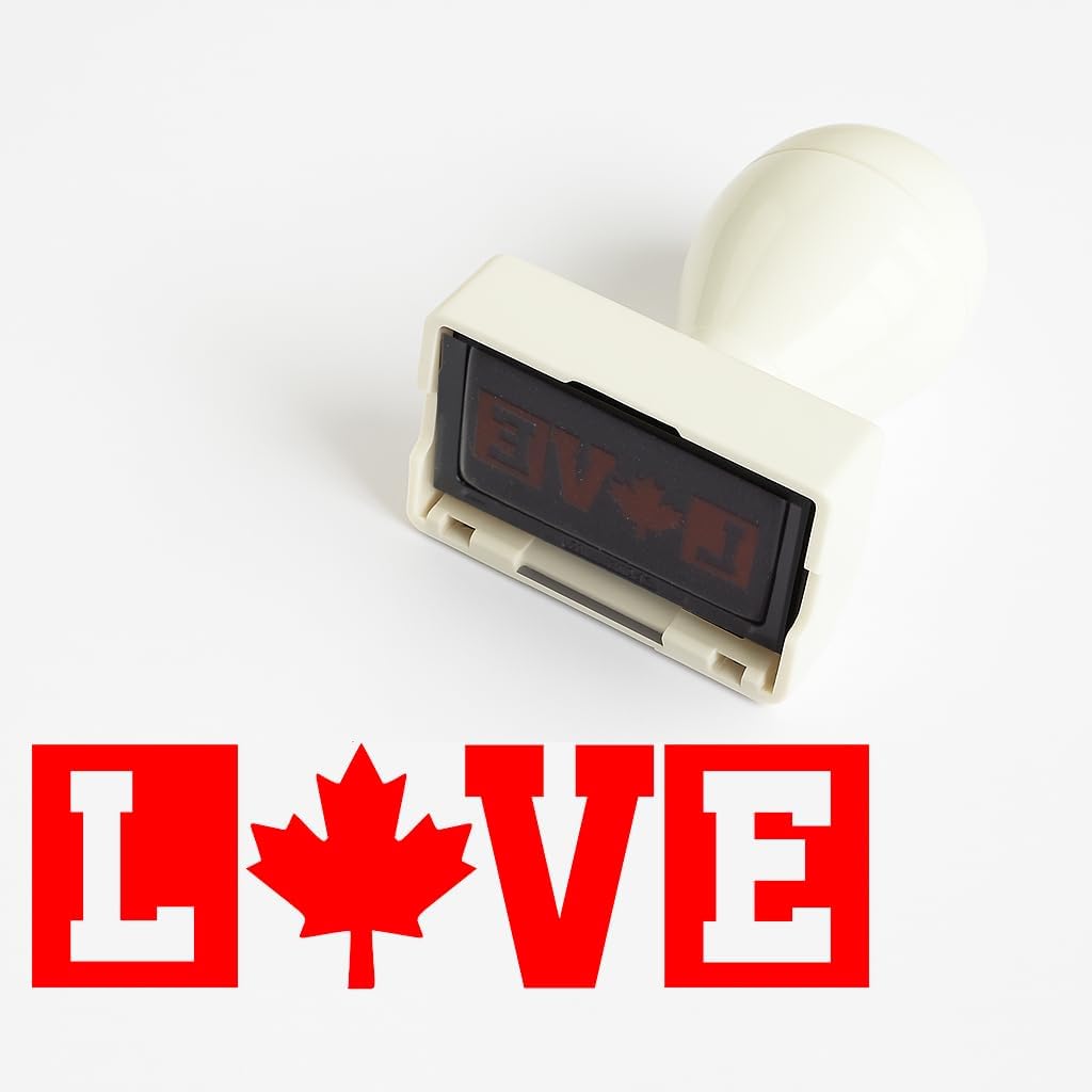 LOVE Canada Stamp, Red Ink