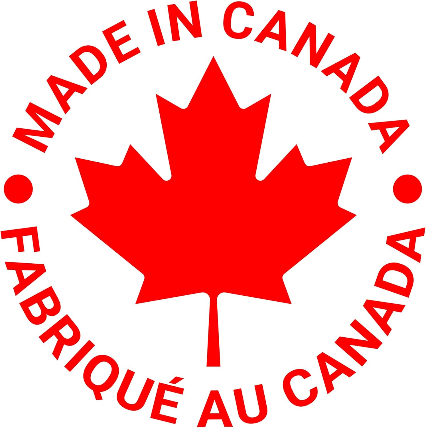 Canada Maple Leaf Stamp, 18mm Red Ink