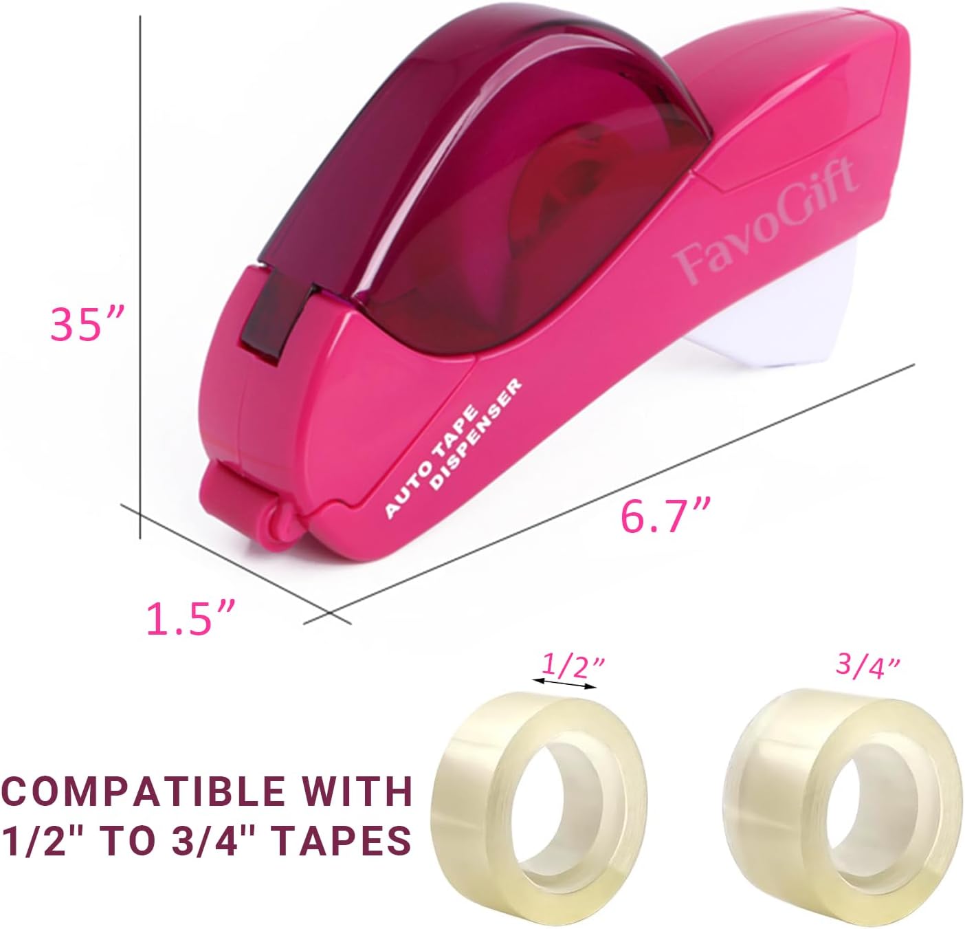 Tape Dispenser Gun, Pink