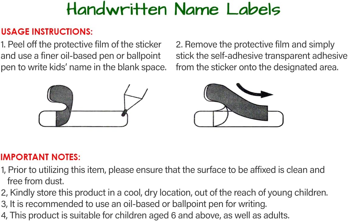 Kids Name Labels, 200-Pack