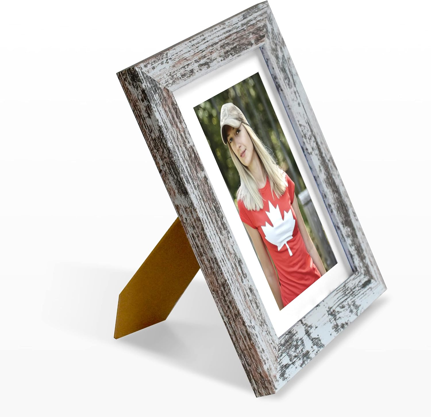 5x7 Picture Frame, White Wood Grain