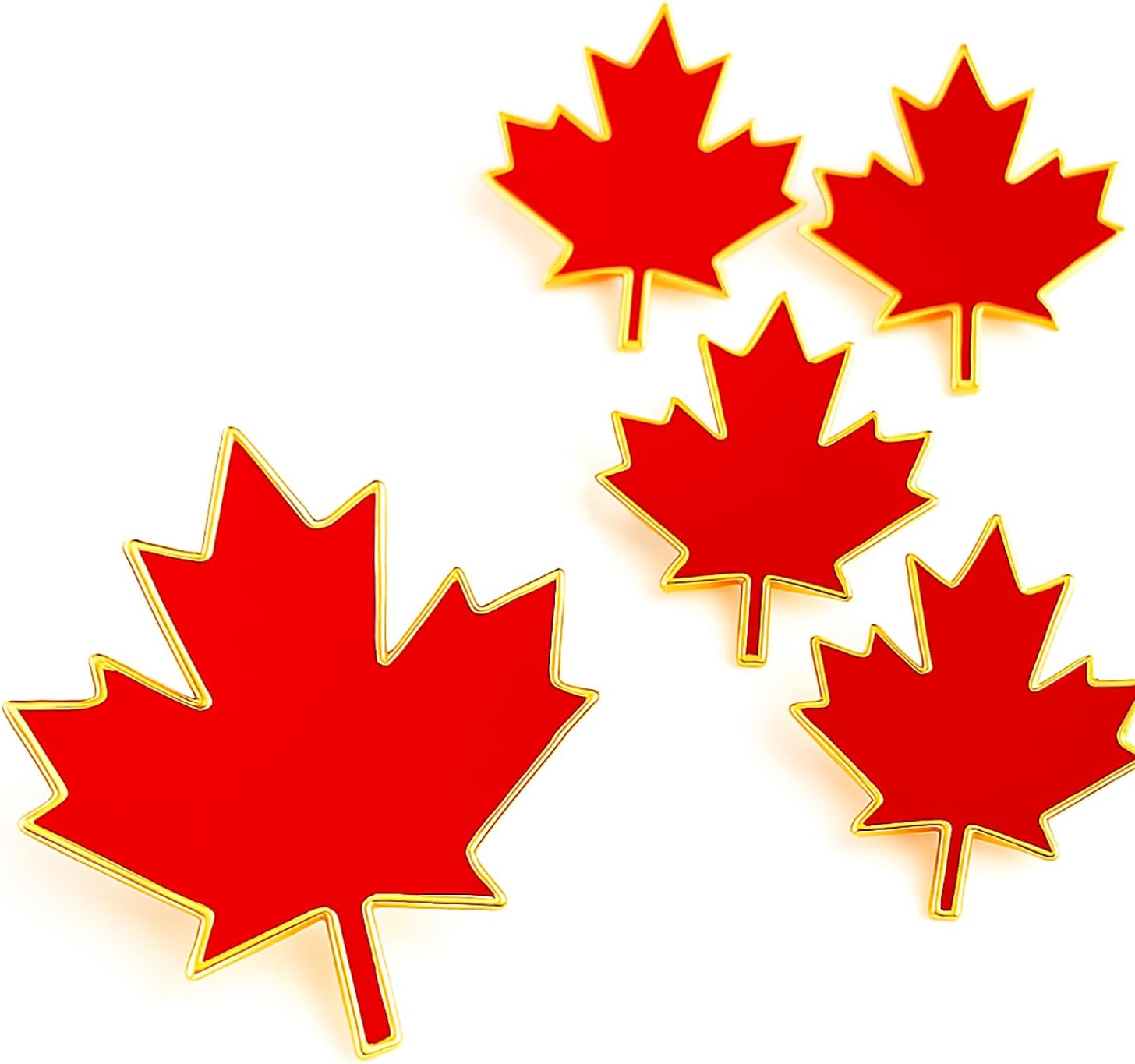 Canada Maple Leaf Lapel Pin, 5-Pack