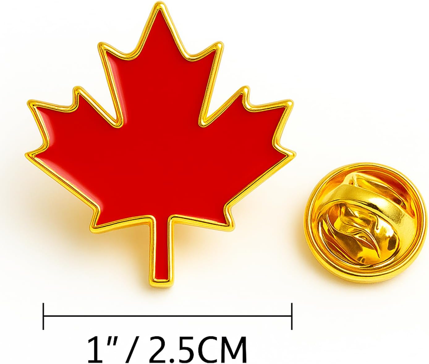 Canada Maple Leaf Lapel Pin, 5-Pack