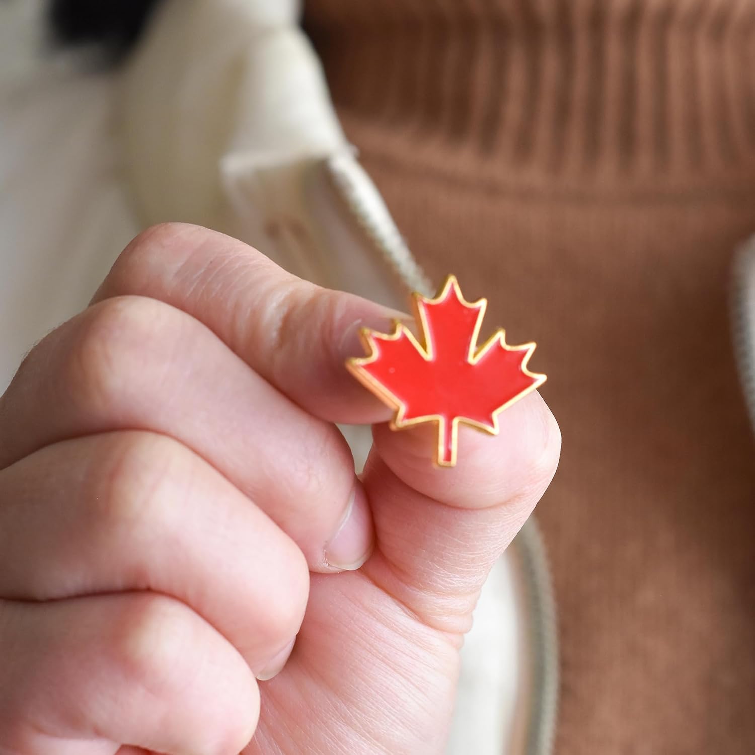 Canada Maple Leaf Lapel Pin, 5-Pack
