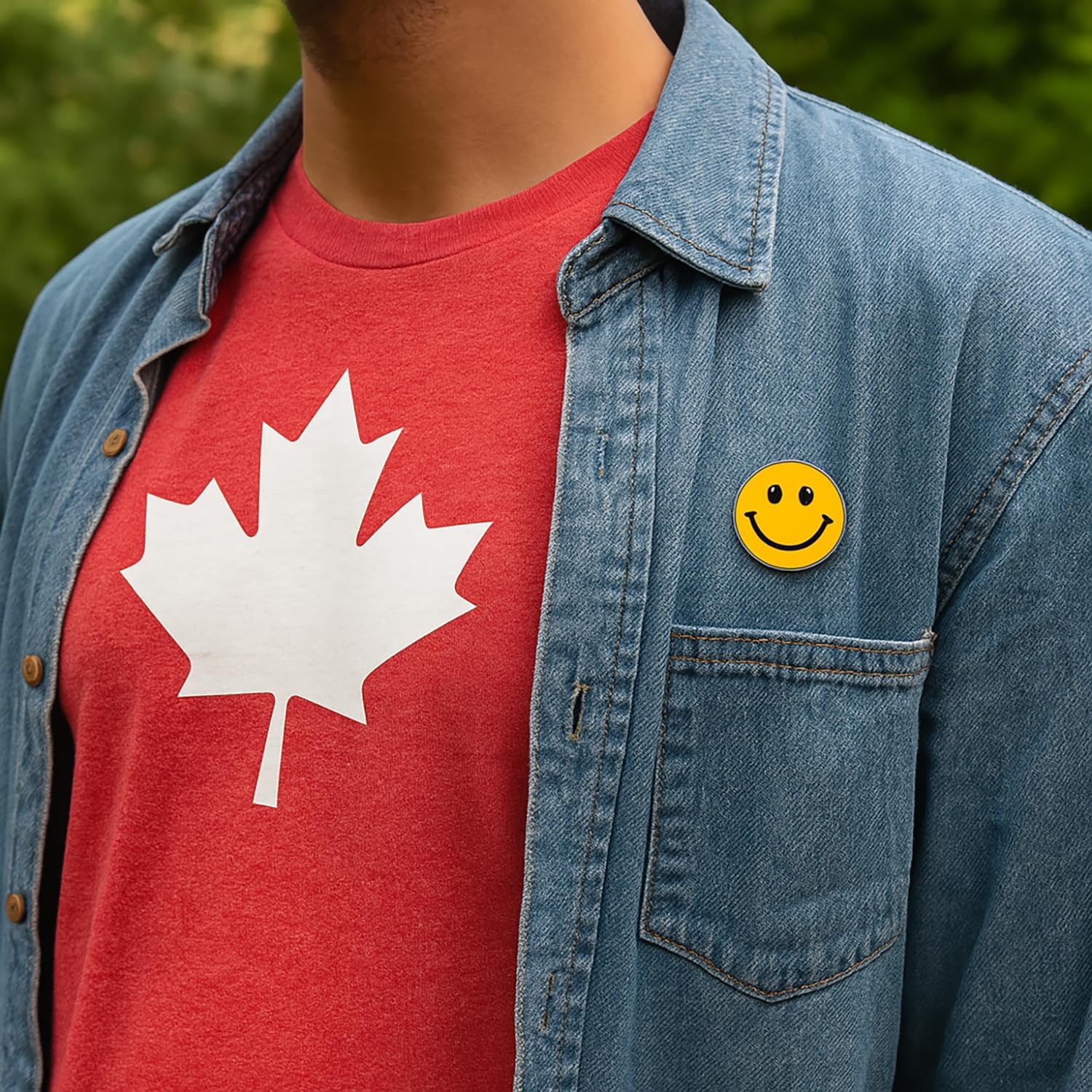 Smiley Face Enamel Pins, 5-Pack